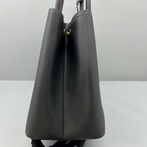 Prada Large Double Bag Saffiano Calfskin Black