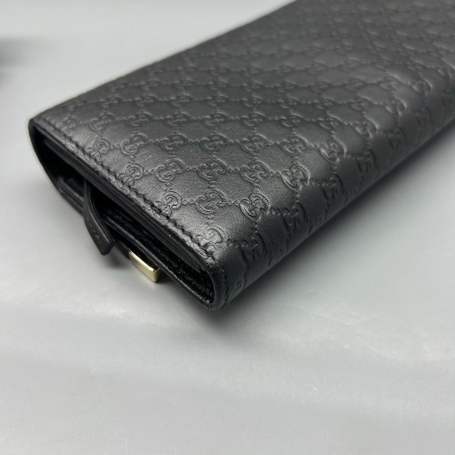 Gucci Wallet On Chain WOC Guccissima Black