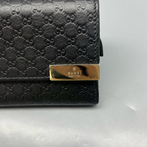 Gucci Wallet On Chain WOC Guccissima Black