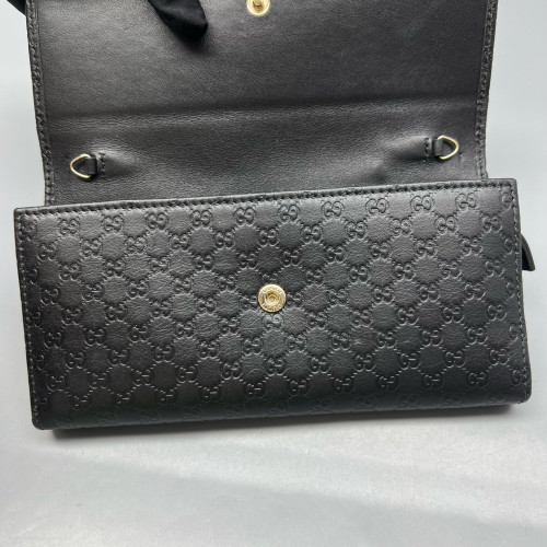 Gucci Wallet On Chain WOC Guccissima Black