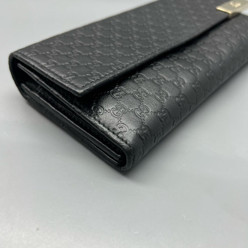 Gucci Wallet On Chain WOC Guccissima Black