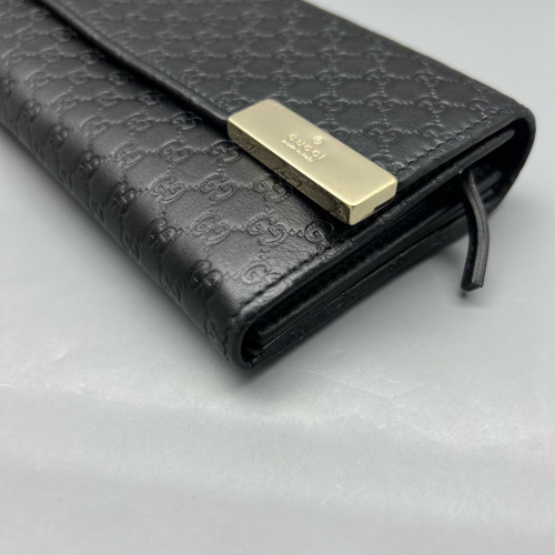 Gucci Wallet On Chain WOC Guccissima Black