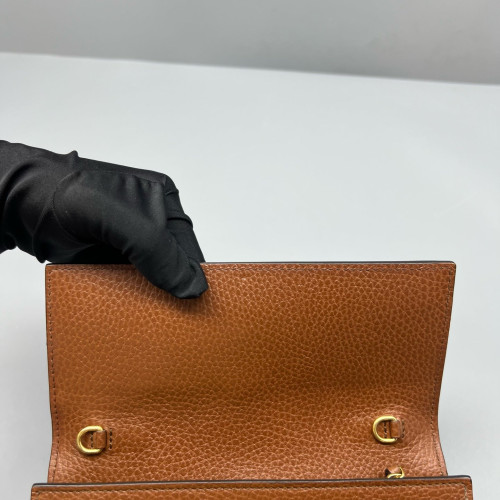 Gucci Wallet On Chain WOC Denim Blue Brown