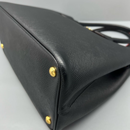 Prada Medium Double Bag Saffiano Calfskin Black