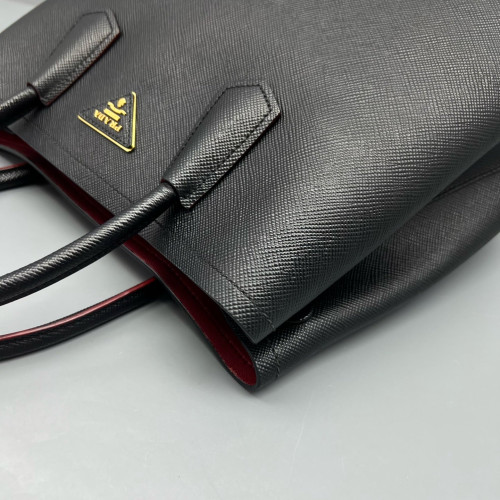 Prada Medium Double Bag Saffiano Calfskin Black