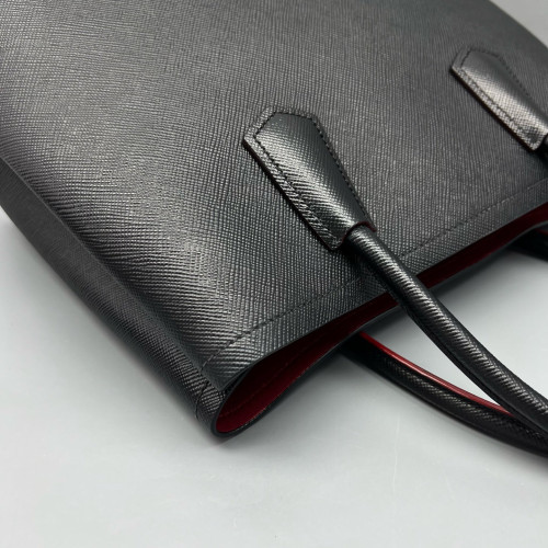 Prada Medium Double Bag Saffiano Calfskin Black