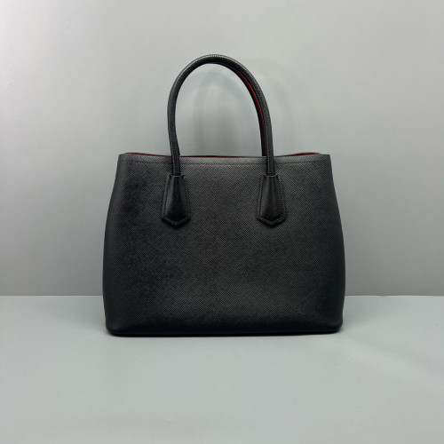 Prada Medium Double Bag Saffiano Calfskin Black