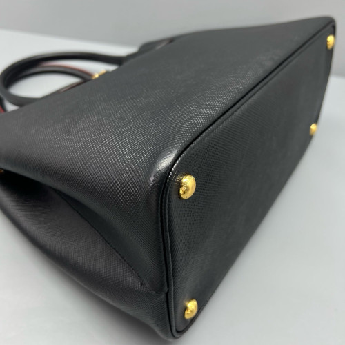 Prada Medium Double Bag Saffiano Calfskin Black