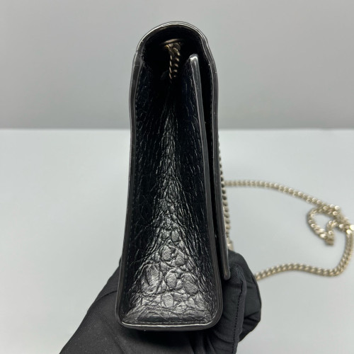 Yves Saint Laurent Medium Kate Corssbody Bag Calfskin Crocodile Embossed Black