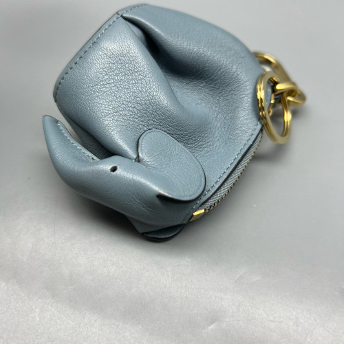 Loewe Elephant Key Pouch Calfskin Dusty Blue