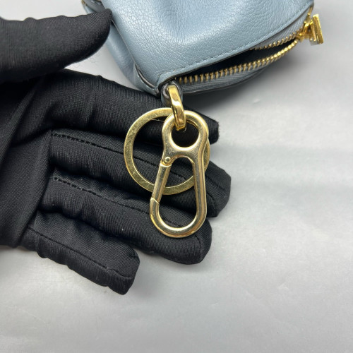 Loewe Elephant Key Pouch Calfskin Dusty Blue