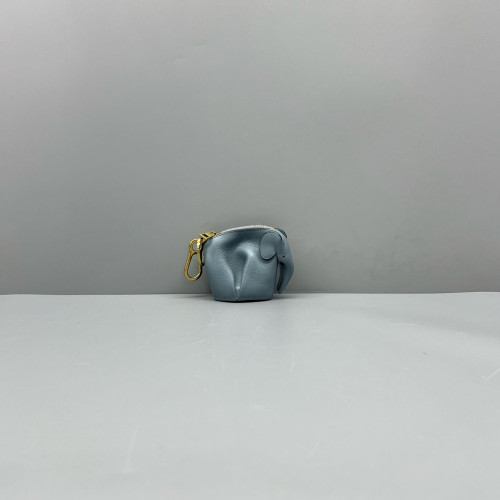 Loewe Elephant Key Pouch Calfskin Dusty Blue