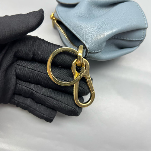 Loewe Elephant Key Pouch Calfskin Dusty Blue