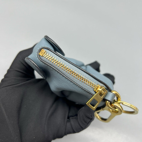 Loewe Elephant Key Pouch Calfskin Dusty Blue