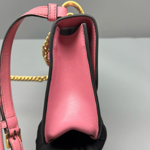 Miu Miu Saddle Bag Calfskin Grained Calfskin Pink