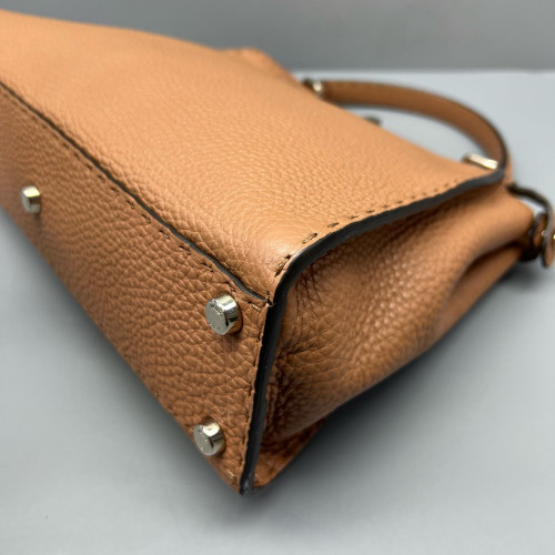 Fendi Peekaboo I See U Medium Grained Calfskin Brown