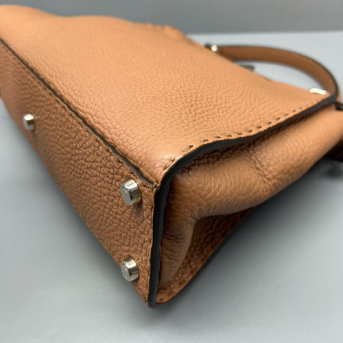 Fendi Peekaboo I See U Medium Grained Calfskin Brown
