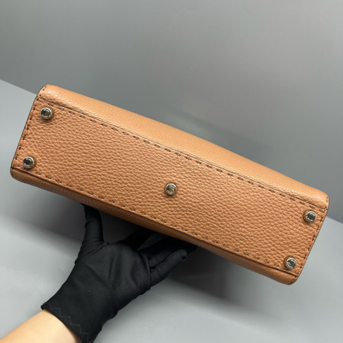 Fendi Peekaboo I See U Medium Grained Calfskin Brown