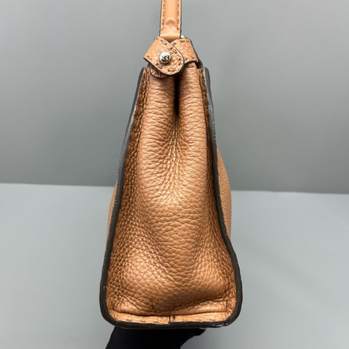 Fendi Peekaboo I See U Medium Grained Calfskin Brown