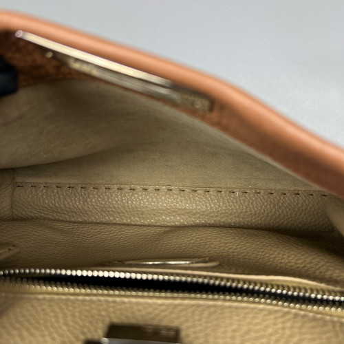 Fendi Peekaboo I See U Medium Grained Calfskin Brown