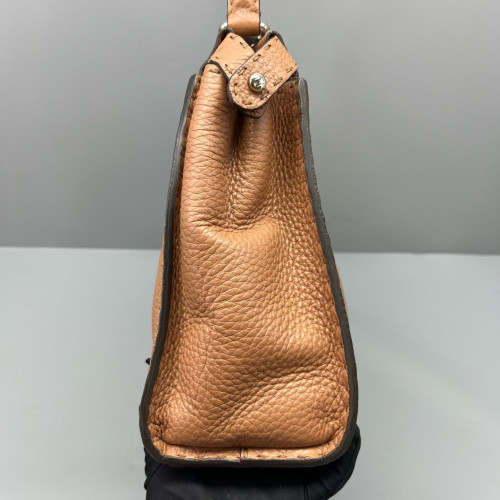 Fendi Peekaboo I See U Medium Grained Calfskin Brown