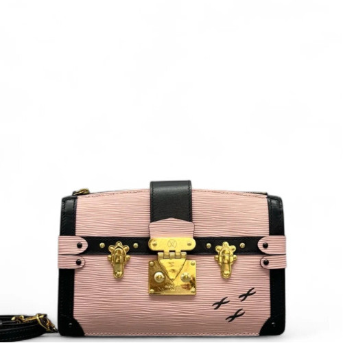 Louis Vuitton Trunk Clutch Epi Pink Black
