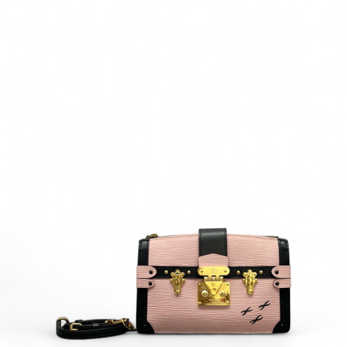 Louis Vuitton Trunk Clutch Epi Pink Black