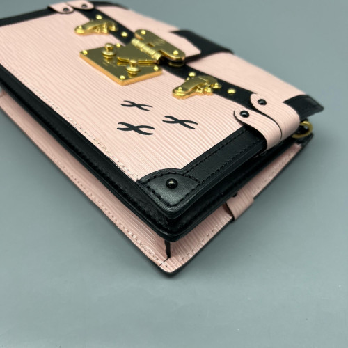 Louis Vuitton Trunk Clutch Epi Pink Black
