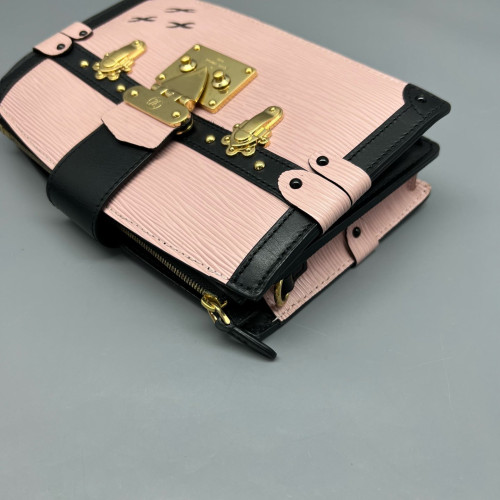 Louis Vuitton Trunk Clutch Epi Pink Black