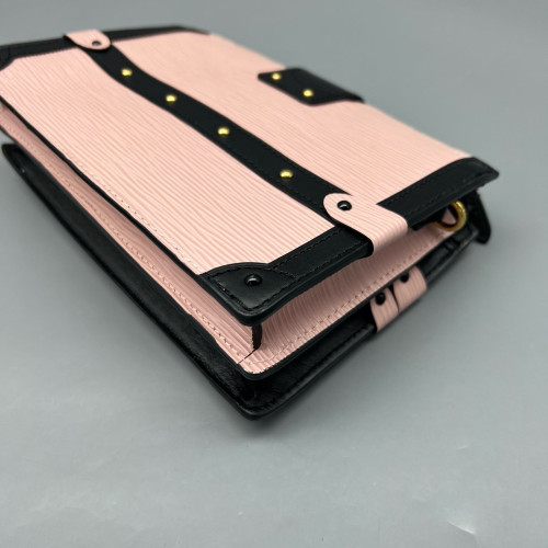 Louis Vuitton Trunk Clutch Epi Pink Black