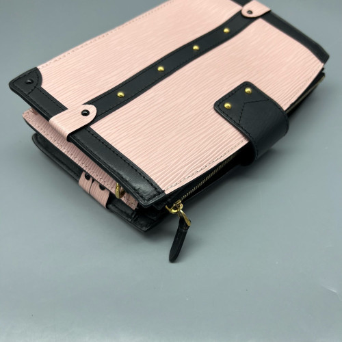 Louis Vuitton Trunk Clutch Epi Pink Black