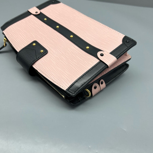 Louis Vuitton Trunk Clutch Epi Pink Black