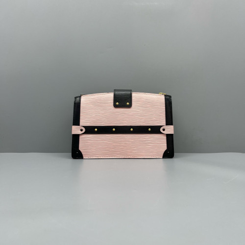 Louis Vuitton Trunk Clutch Epi Pink Black