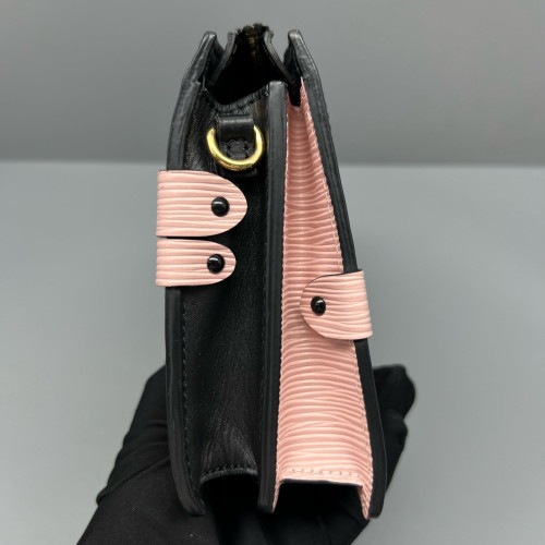 Louis Vuitton Trunk Clutch Epi Pink Black