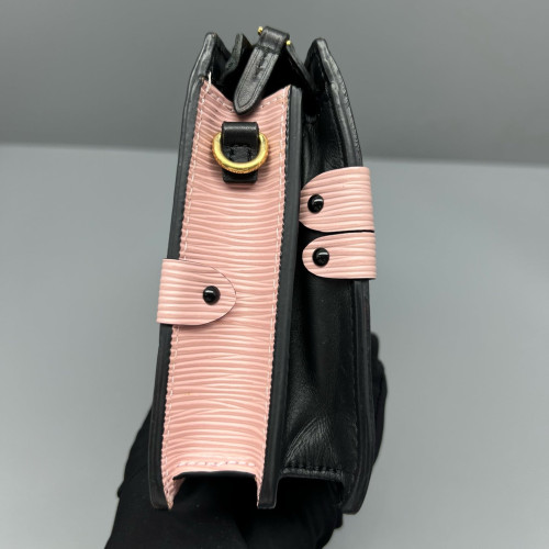 Louis Vuitton Trunk Clutch Epi Pink Black
