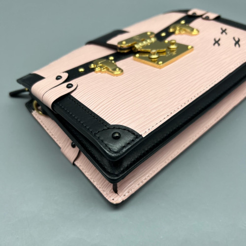 Louis Vuitton Trunk Clutch Epi Pink Black