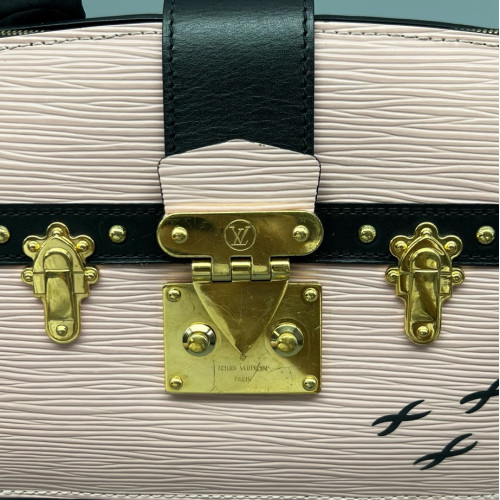 Louis Vuitton Trunk Clutch Epi Pink Black