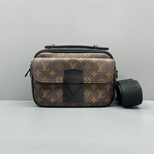 Louis Vuitton S Lock Messenger Monogram Brown Black