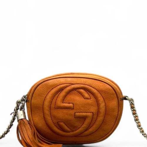 Gucci Tassel Camera Case Calfskin Orange