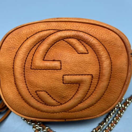 Gucci Tassel Camera Case Calfskin Orange
