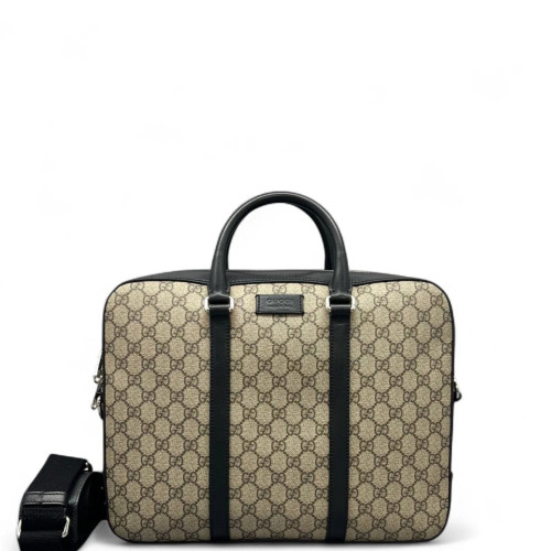 Gucci Briefcase GG Monogram Beige Ebony
