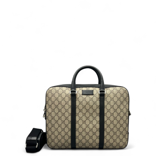 Gucci Briefcase GG Monogram Beige Ebony