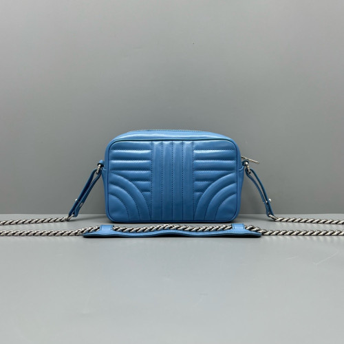 Prada Small Diagramme Camera Calfskin Blue