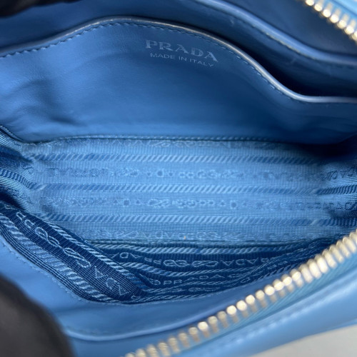 Prada Small Diagramme Camera Calfskin Blue