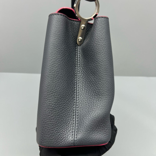 Louis Vuitton Capucines PM Calfskin Blue Black