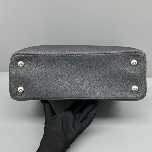 Louis Vuitton Capucines PM Calfskin Blue Black
