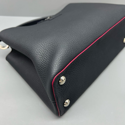 Louis Vuitton Capucines PM Calfskin Blue Black