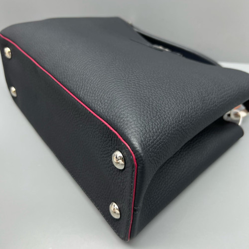 Louis Vuitton Capucines PM Calfskin Blue Black