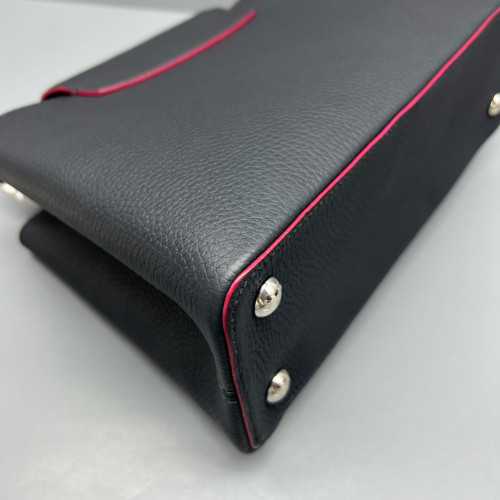 Louis Vuitton Capucines PM Calfskin Blue Black