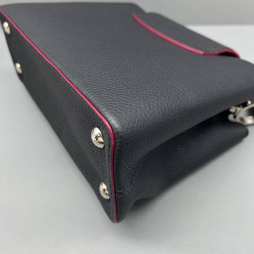 Louis Vuitton Capucines PM Calfskin Blue Black